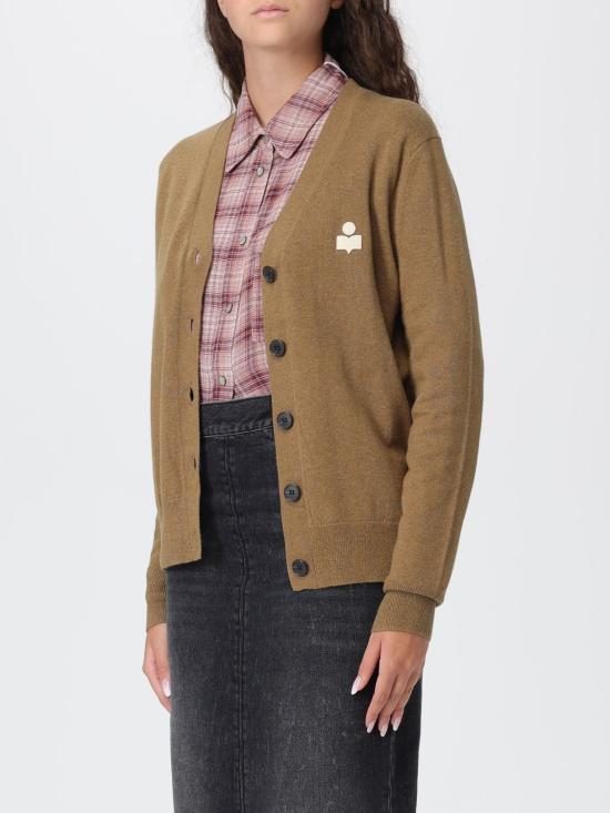 25FW 이자벨마랑에뚜왈 KARINA 카리나 V넥 가디건 CA0104FAC1L17E 67KI Kaki - ISABEL MARANT ETOILE