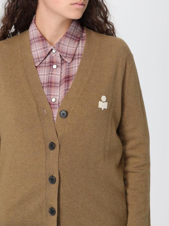 25FW 이자벨마랑에뚜왈 KARINA 카리나 V넥 가디건 CA0104FAC1L17E 67KI Kaki - ISABEL MARANT ETOILE