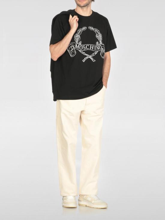 25FW 모스키노 반팔 티셔츠 07225241 1555 Black - MOSCHINO