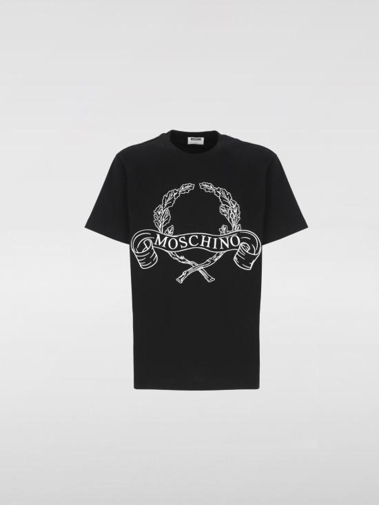 25FW 모스키노 반팔 티셔츠 07225241 1555 Black - MOSCHINO