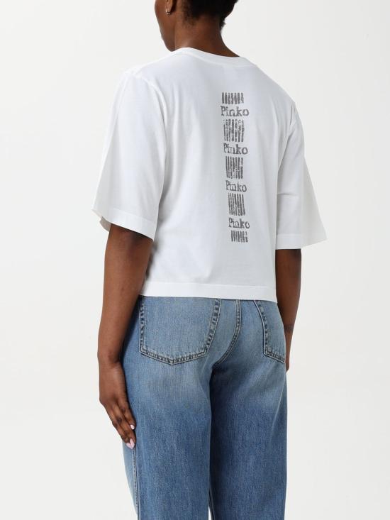 25FW 핑코 반팔 티셔츠 104606A2D0 Z05 White - PINKO