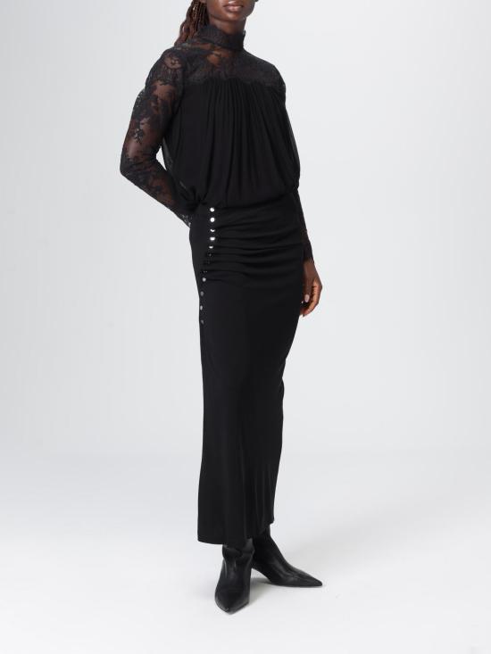 25FW 파코라반 롱 스커트 24AJJU515VI0386 P001 Black - PACO RABANNE