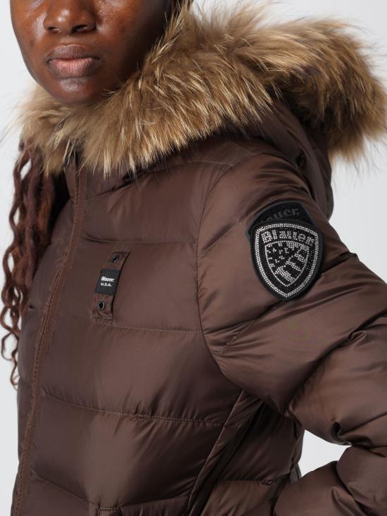 25FW 블라우어 패딩 25WBLDC03099006047 365EI Brown - BLAUER