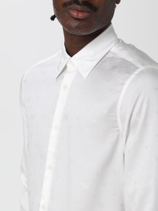 25FW 엠포리오 아르마니 셔츠 EM001537AF15074 F0140 White - EMPORIO ARMANI