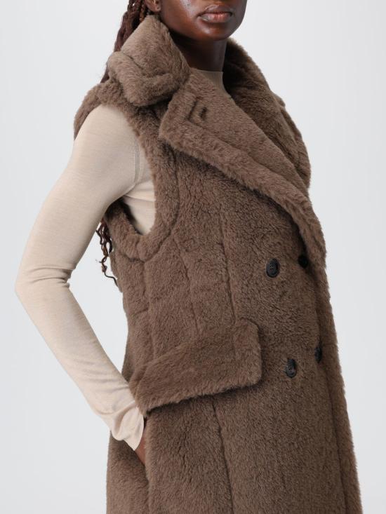 25FW 막스마라 Boario 롱 베스트 2521276223600 004 Brown - MAX MARA