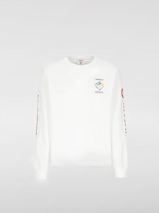 25FW 카사블랑카 반팔 티셔츠 MPF25JTP151 01 White - CASABLANCA