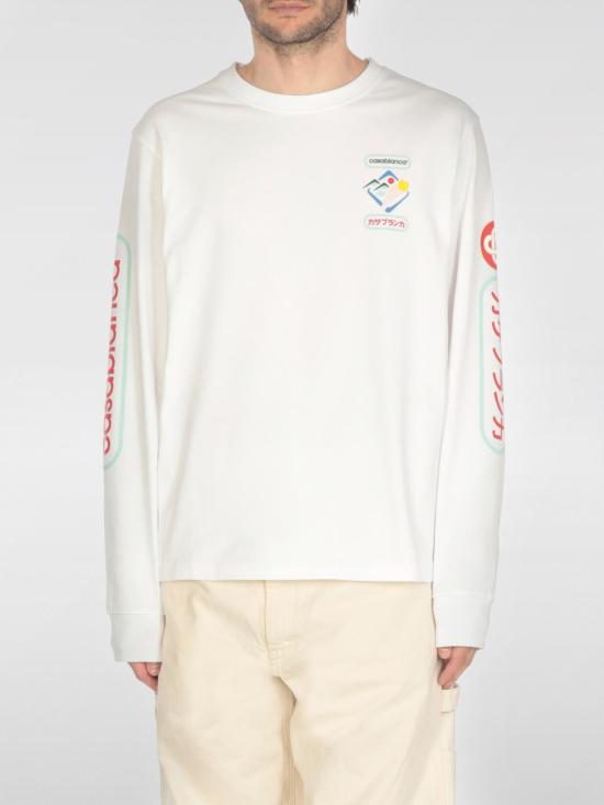 25FW 카사블랑카 반팔 티셔츠 MPF25JTP151 01 White