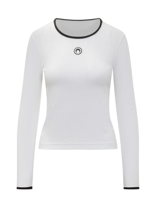 25FW 마린세르 반팔 티셔츠 WTO446ACJER0008 WH11 WHITE BLACK