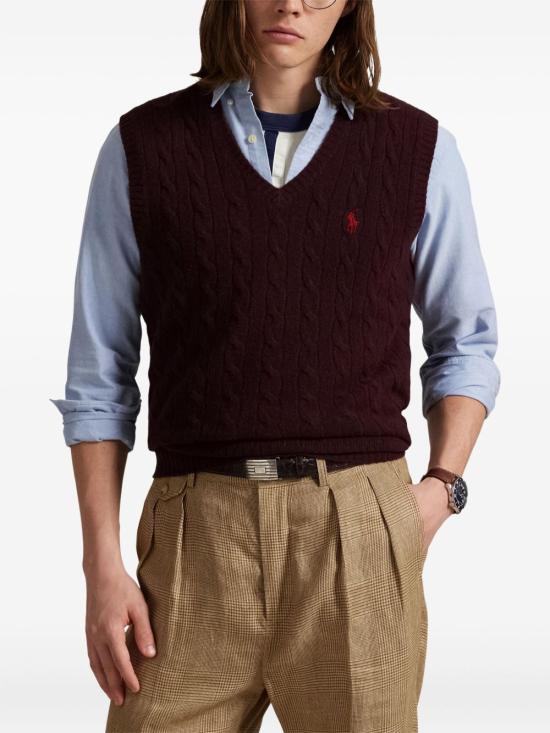 25FW 폴로 랄프로렌 스웨터 710974166 003 Bordeaux - POLO RALPH LAUREN