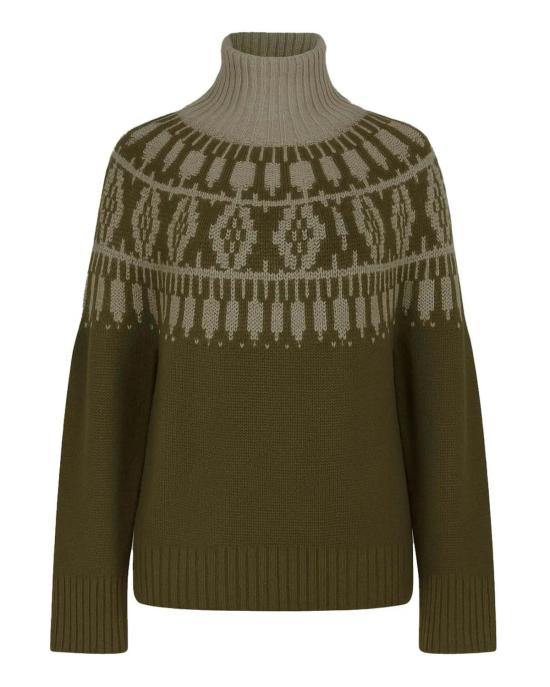  아치4 터틀넥 휘슬러 스웨터 그린