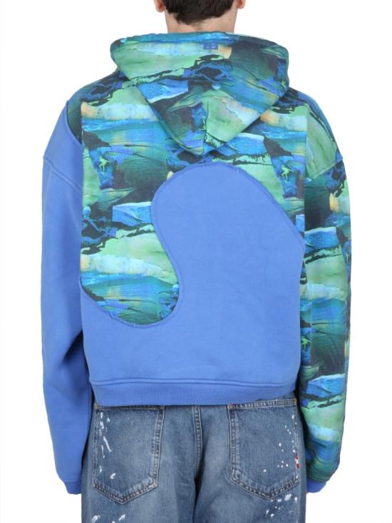  이알엘 후드 티셔츠 ERL06T038 GREEN Blue - ERL