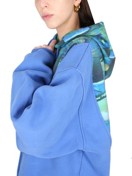  이알엘 후드 티셔츠 ERL06T038 GREEN Blue - ERL