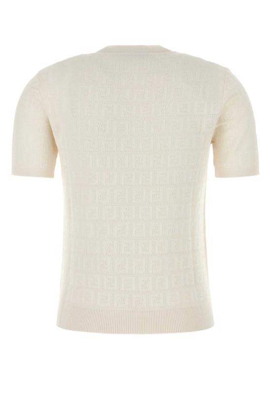  펜디 FF 코튼 비스코스 스웨터 FZXD57AUZR F0ZNM White - FENDI