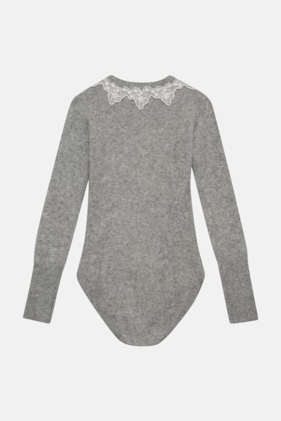  포러브앤레몬스 바디수트 티셔츠 포 러브 & 레몬 아리나 롬퍼 그레이 - FOR LOVE & LEMONS