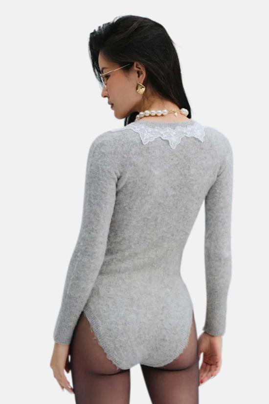  포러브앤레몬스 바디수트 티셔츠 KR0001 GRAY - FOR LOVE & LEMONS