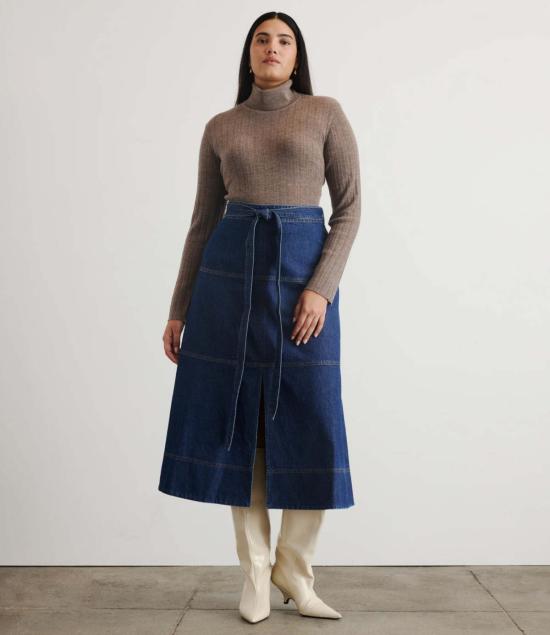  타냐 테일러 터틀넥 케이든 니트 탑 스패로우 그레이 멜란지 - TANYA TAYLOR