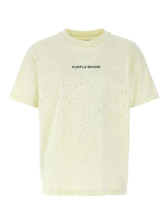 25SS 퍼플 브랜드 반팔 티셔츠 P117HFGT125IVORY Yellow