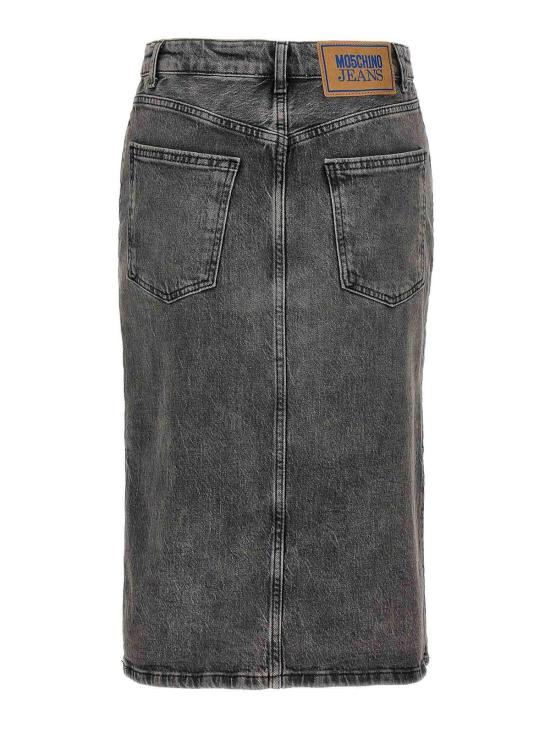  모스키노 미디 스커트 011532191508 Grey - MOSCHINO