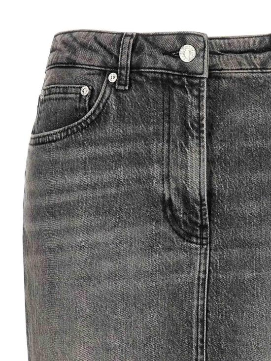  모스키노 미디 스커트 011532191508 Grey - MOSCHINO