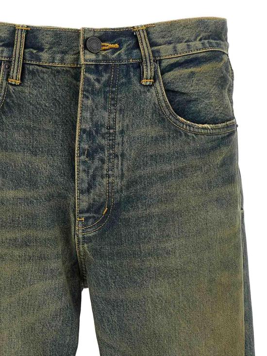  퍼플 브랜드 스트레이트 팬츠 P011SDUC125DKINDIGO Yellow - PURPLE BRAND