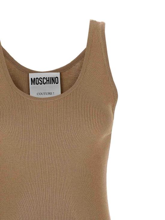  모스키노 민소매 티셔츠 088205010019 Beige - MOSCHINO