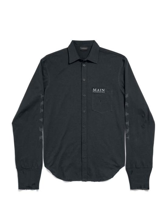 25FW 발렌시아가 긴팔 셔츠 850260 TTVB9 1083 Black