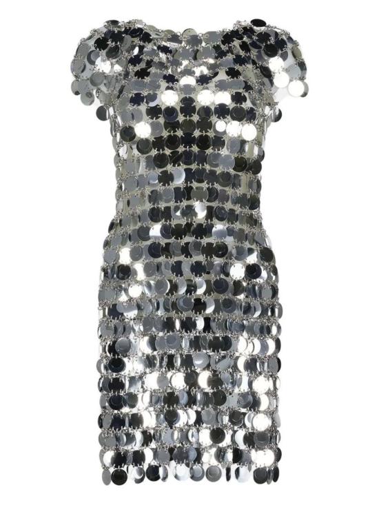 25FW 파코라반 미디 원피스 19EIRO014PS0133 040 P SILVER