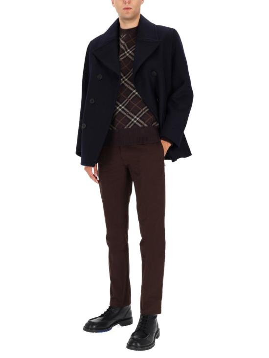 25FW 버버리 울 피코트 8115005 A1222 BLUE - BURBERRY