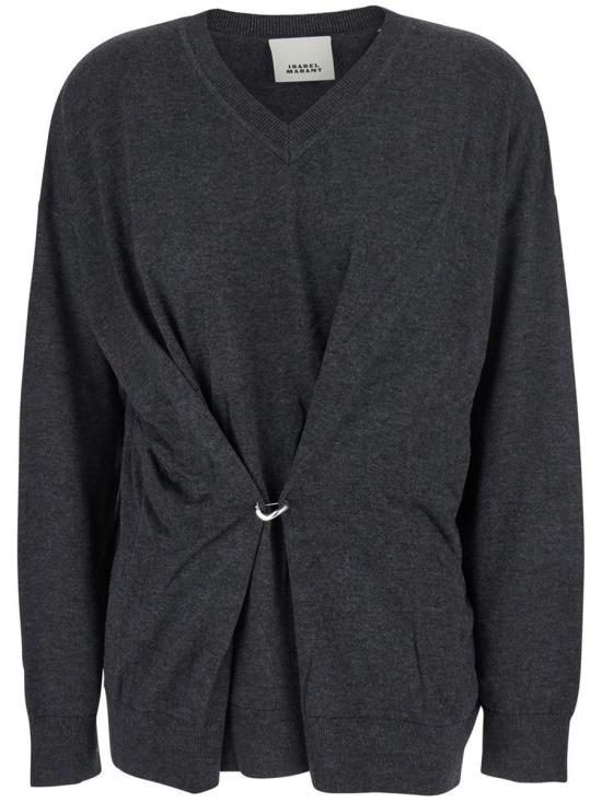 25FW 이자벨마랑 블라우스 PU0717FA B1L05I 02AN ANTHRACITE Black