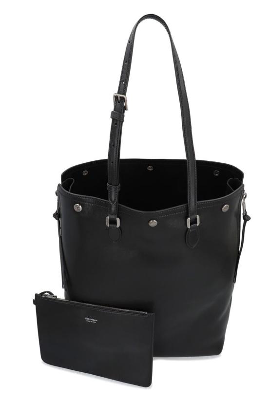 25FW 돌체앤가바나 아테네 레더 토트백 BM3093AH850 80999 Black - DOLCE & GABBANA