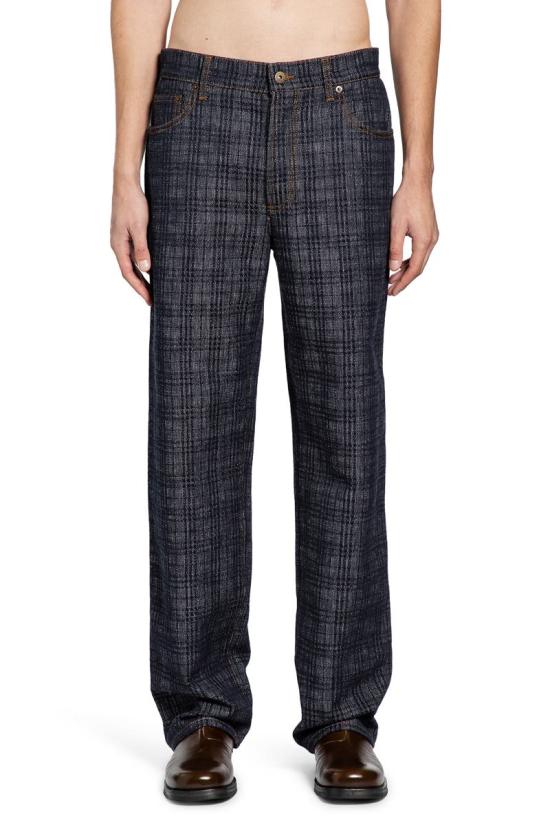 25FW 버버리 루즈 체크 데님 진 8110647 A5924 BLUE