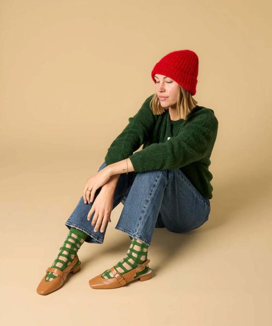  한셀 프롬 바젤 비니 한젤 바젤 캐시미어 리브 비니 레드 - HANSEL FROM BASEL