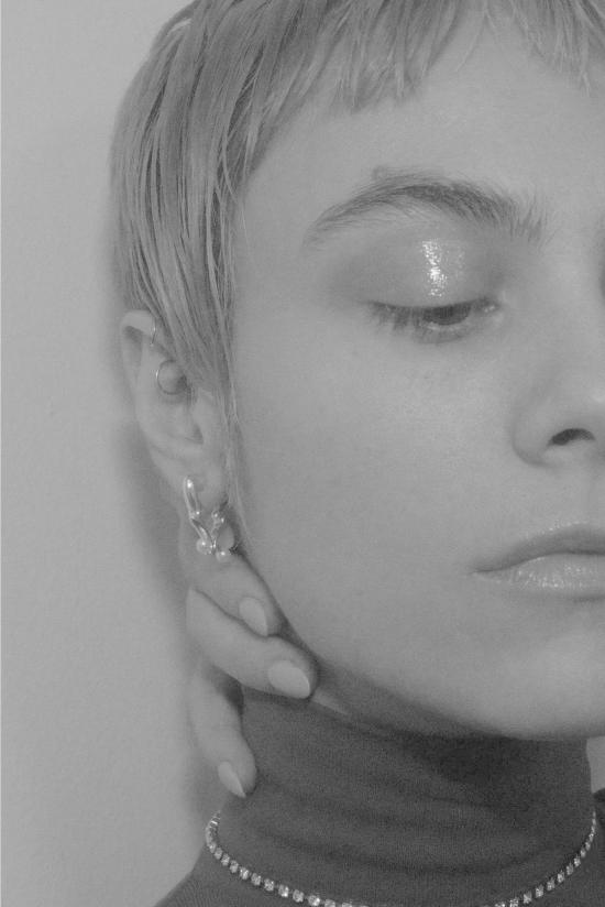  몬도 몬도 이어링 Mondo Mondo 화염 후프 스털링 실버 - MONDO MONDO