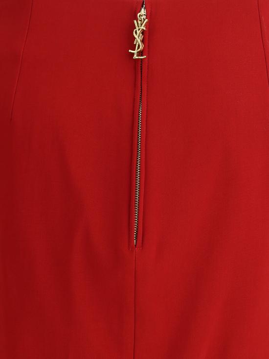 25FW 생로랑 스커트 852654Y5J19 6054 RED - SAINT LAURENT