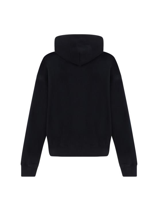 25FW 오프화이트 후드 티셔츠 OMBB085C99FLE012 1001 BLACK - OFF WHITE