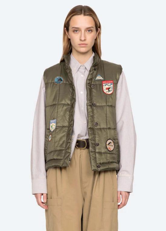  씨뉴욕 봄버 자켓 Sea Ny Eira 퀼팅 패치 퍼퍼 베스트