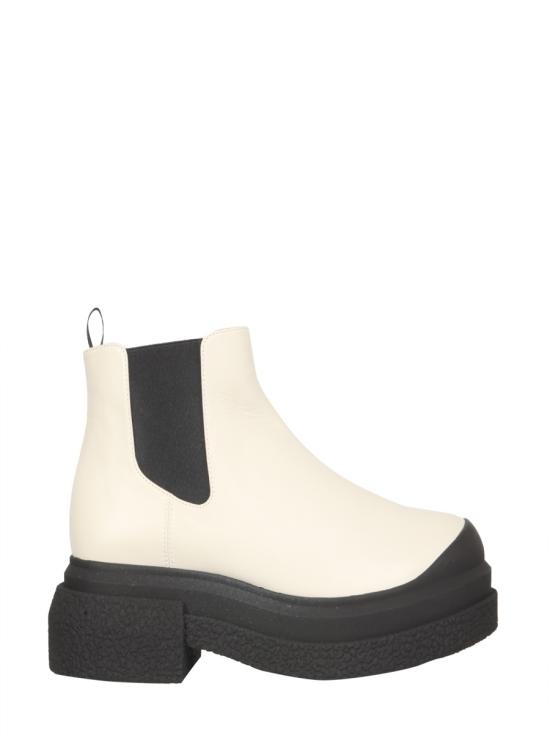  스튜어트 와이츠먼 부츠 CHARLIBTI CHIFFONCALFOAT BLACK BEIGE