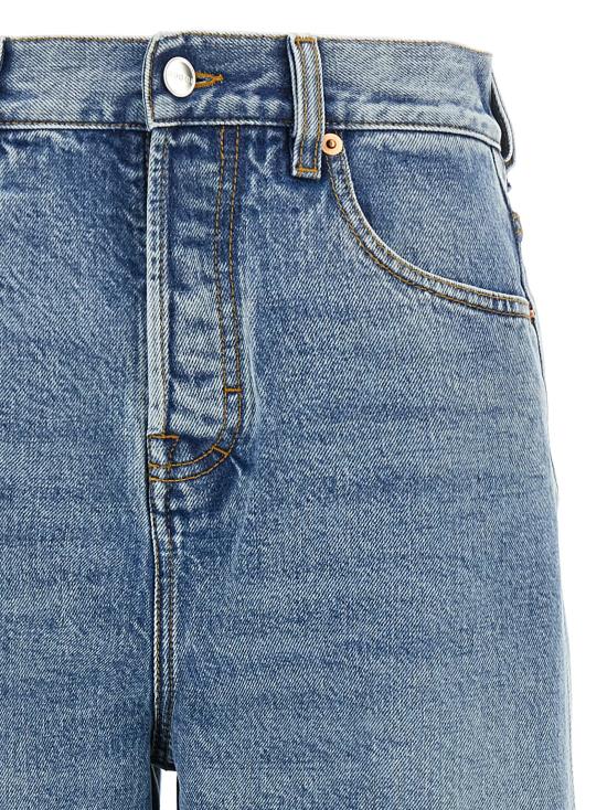 25FW 구찌 벌룬 코튼 데님 팬츠 828601XDDAR4009 Blue - GUCCI