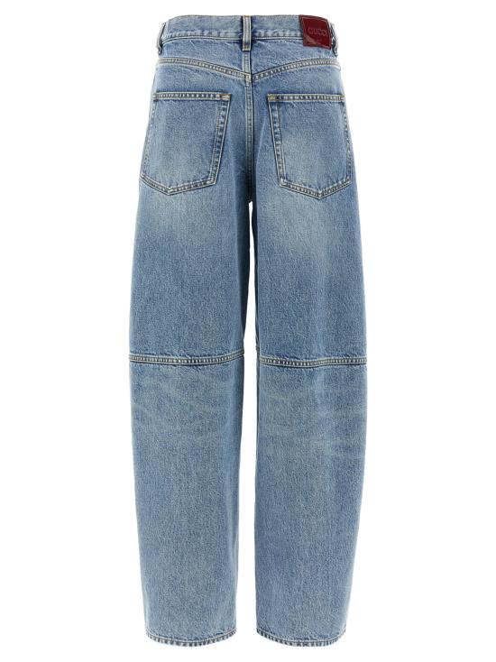 25FW 구찌 벌룬 코튼 데님 팬츠 828601XDDAR4009 Blue - GUCCI