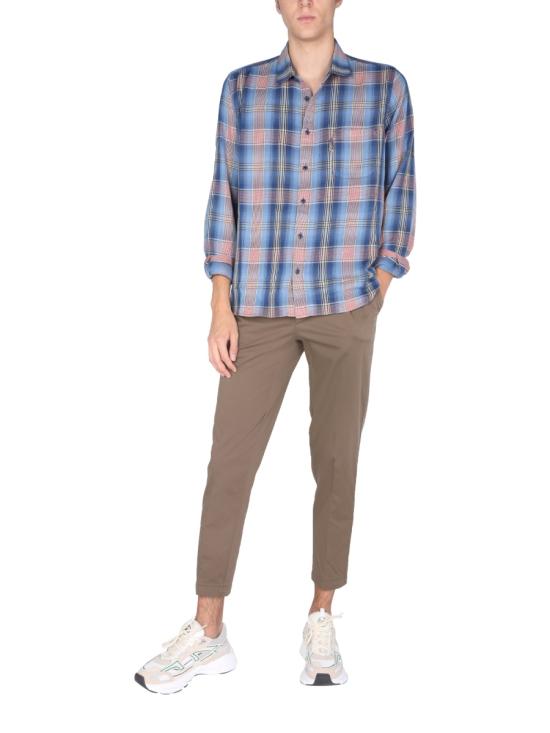  와이엠씨 긴팔 셔츠 P2RAD Y025BLUE ORANGE MULTICOLOUR - YMC