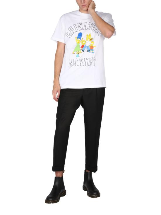  차이나타운 마켓 X 심슨 반팔 티셔츠 CTM1990346 WHITE - CHINATOWN MARKET X THE SIMPSONS