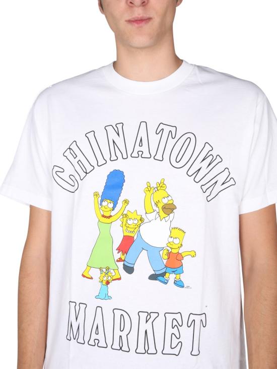  차이나타운 마켓 X 심슨 반팔 티셔츠 CTM1990346 WHITE - CHINATOWN MARKET X THE SIMPSONS
