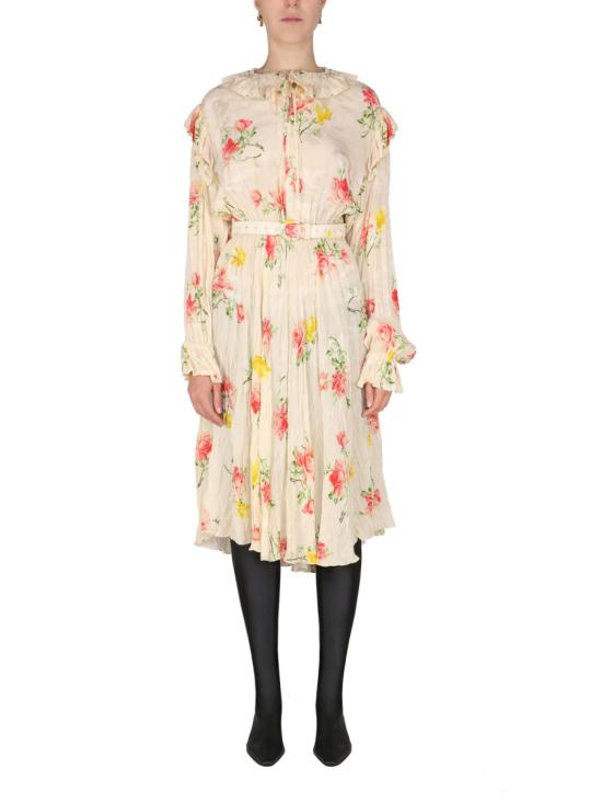  발렌시아가 미디 원피스 660121 TJL765630 BLACK