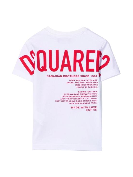  [키즈] 디스퀘어드2 티셔츠 DQ0517K D00MQDQ100 WHITE - DSQUARED2