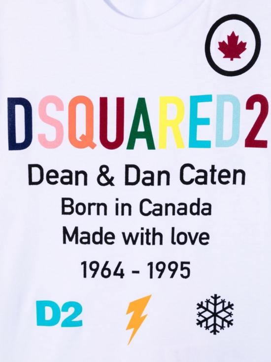  [키즈] 디스퀘어드2 티셔츠 DQ0516K D00MQDQ100 WHITE - DSQUARED2