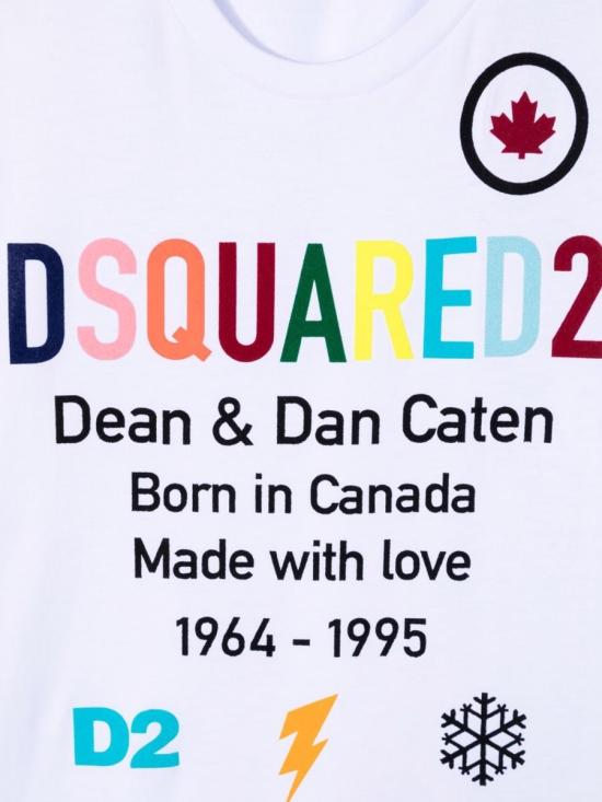  [키즈] 디스퀘어드2 티셔츠 DQ0516K D00MQDQ100 WHITE - DSQUARED2