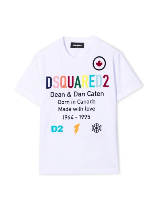  [키즈] 디스퀘어드2 티셔츠 DQ0516K D00MQDQ100 WHITE - DSQUARED2