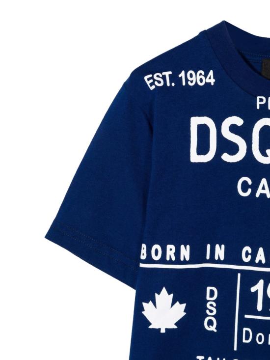  [키즈] 디스퀘어드2 티셔츠 DQ0520K D002FDQ865 BLUE - DSQUARED2