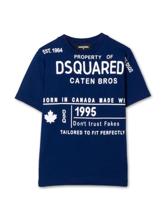  [키즈] 디스퀘어드2 티셔츠 DQ0520K D002FDQ865 BLUE - DSQUARED2