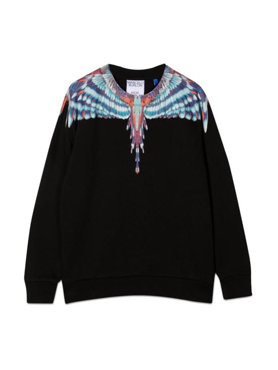  [키즈] 마르셀로 불론 풀오버 CGBA002F21FLE002K 1049 BLACK - MARCELO BURLON